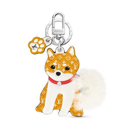 lv dog bag charm and key holder|LV Shiba Key Holder and Bag Charm .